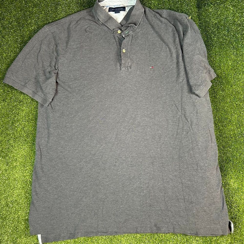 Tommy-hilfiger Men's Grey and Navy Polo-shirts